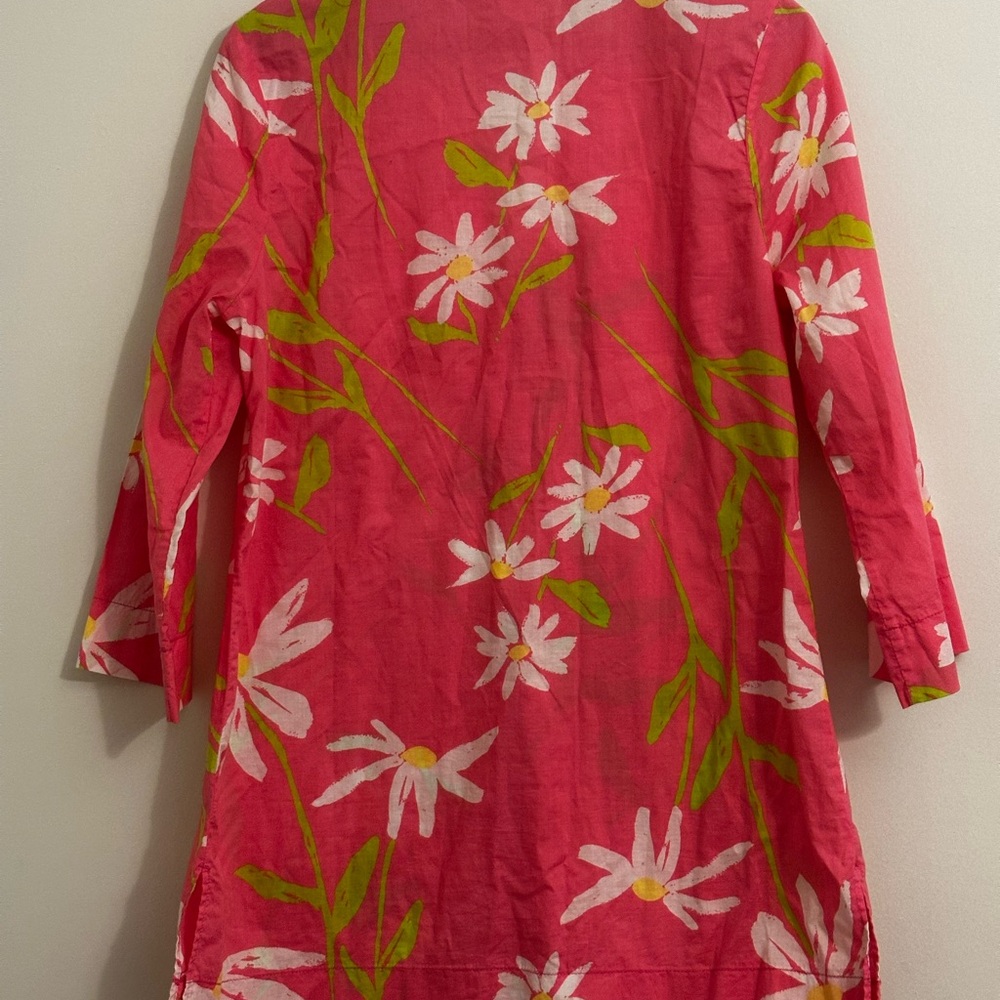Lilly Pulitzer Pink Floral JosieTunic Hotty Pink Twirlers Pattern - Picture 3 of 8